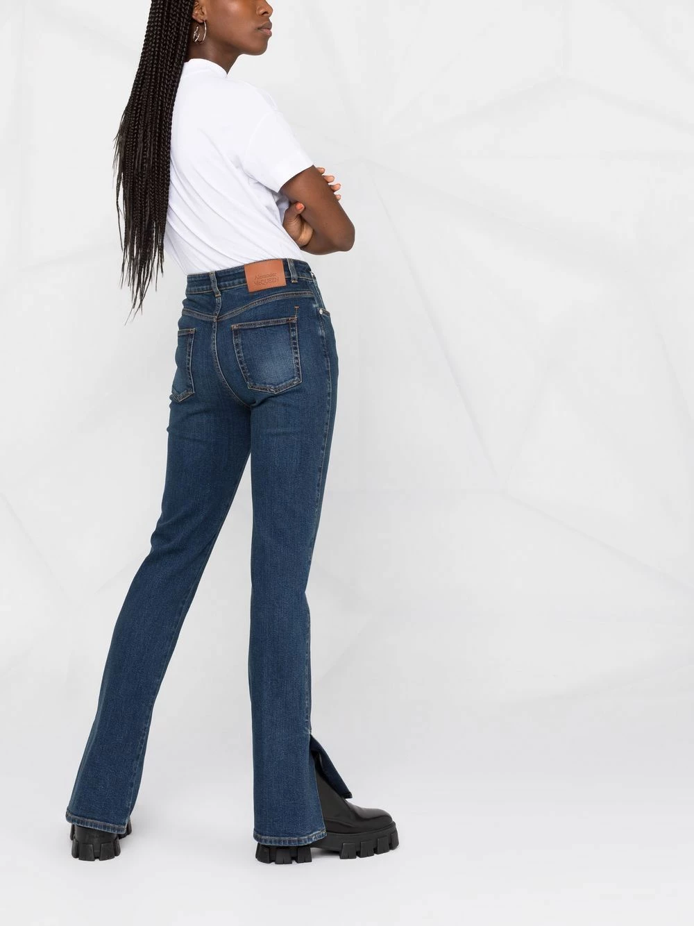 Alexander McQueen Flared leg jeans 6 Alexander McQueen flared-leg jeans