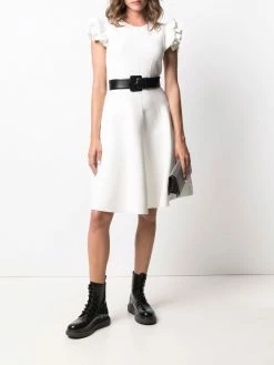 Alexander McQueen ruffle-detail belted dress