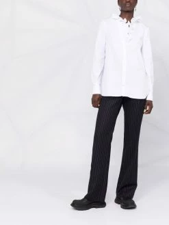 Alexander McQueen ruffled collar cotton shirt