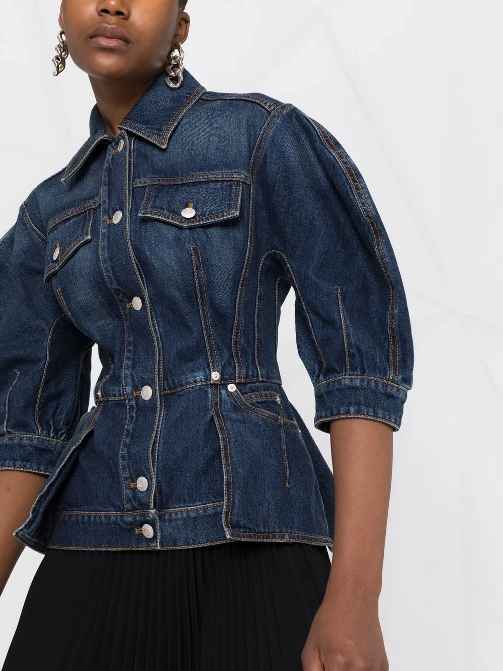 Alexander McQueen Structured denim jacket 5 Alexander McQueen structured denim jacket