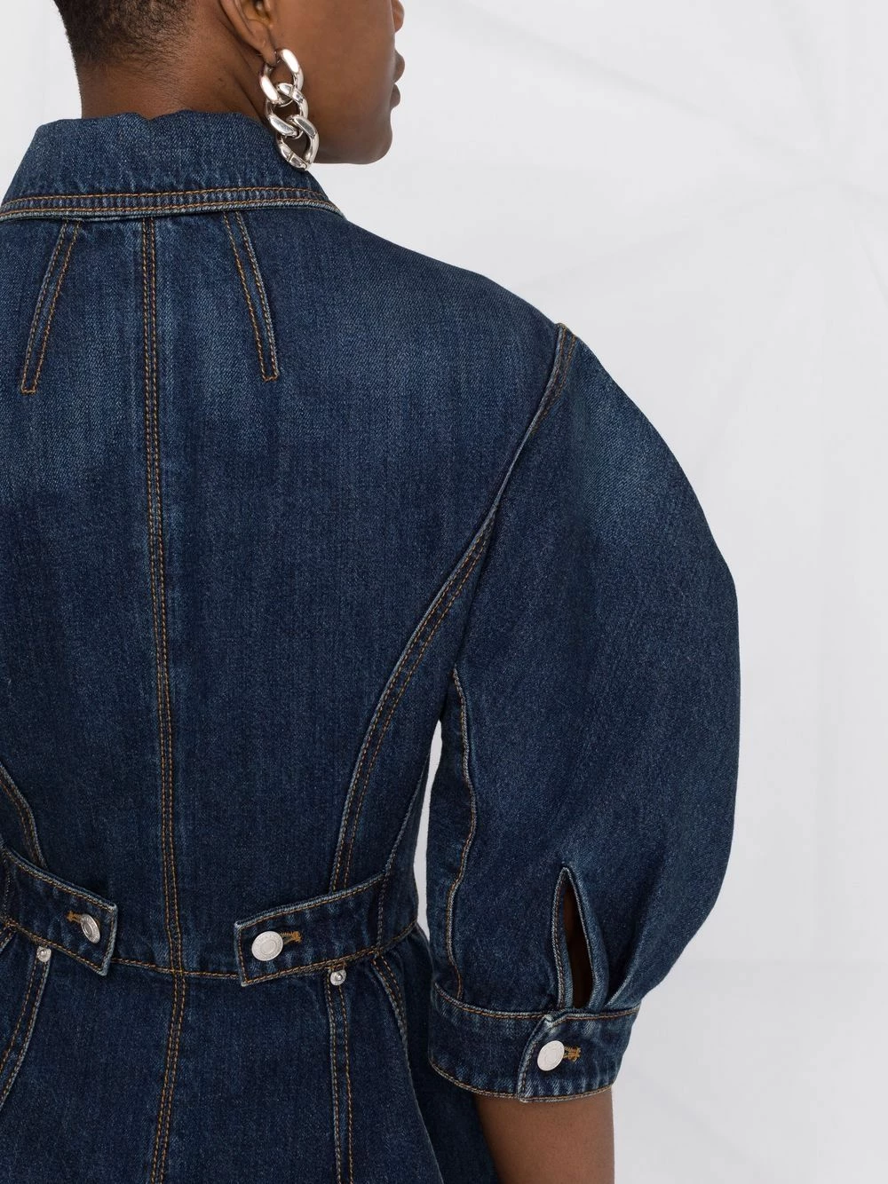 Alexander McQueen Structured denim jacket 3 Alexander McQueen structured denim jacket