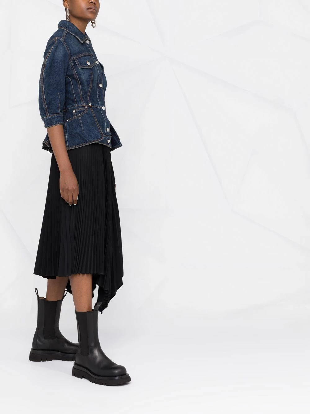 Alexander McQueen Structured denim jacket 4 Alexander McQueen structured denim jacket