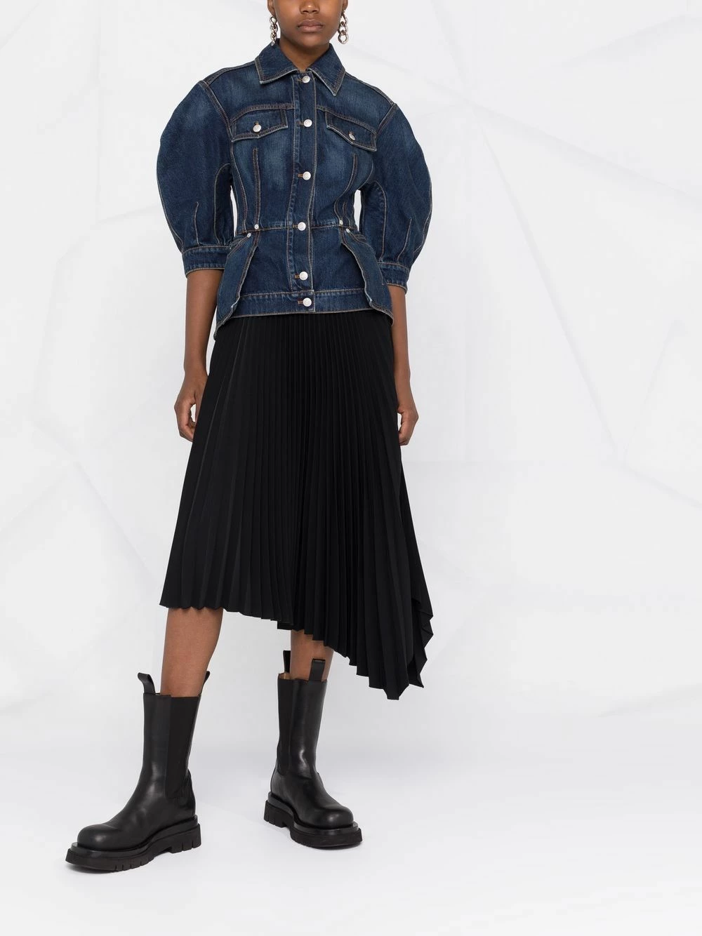 Alexander McQueen Structured denim jacket 2 Alexander McQueen structured denim jacket