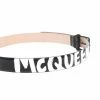 Alexander McQueen logo paint print belt