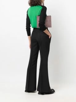 Alexander McQueen colour-block V-neck knitted jumper