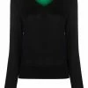 Alexander McQueen colour-block V-neck knitted jumper