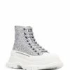 Alexander McQueen glitter-embellished Tread Slick boots