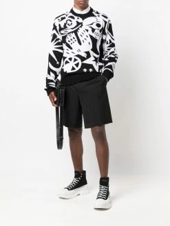 Alexander McQueen skull-intarsia jumper