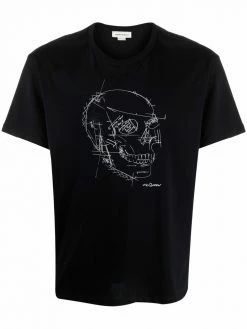 Alexander McQueen illustrated skull-print T-shirt