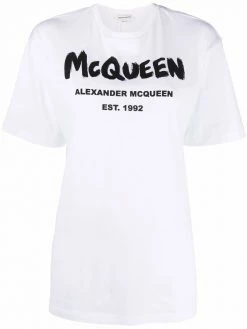 Alexander McQueen logo graffiti T-shirt