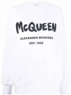 Alexander McQueen logo-print cotton sweatshirt
