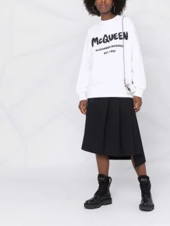 Alexander McQueen logo-print cotton sweatshirt