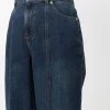 Alexander McQueen contrast-stitching wide-leg jeans