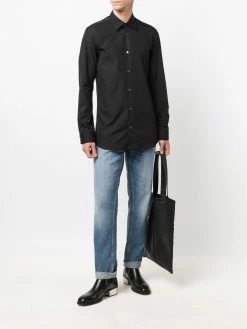 Alexander McQueen logo-patch long-sleeve shirt