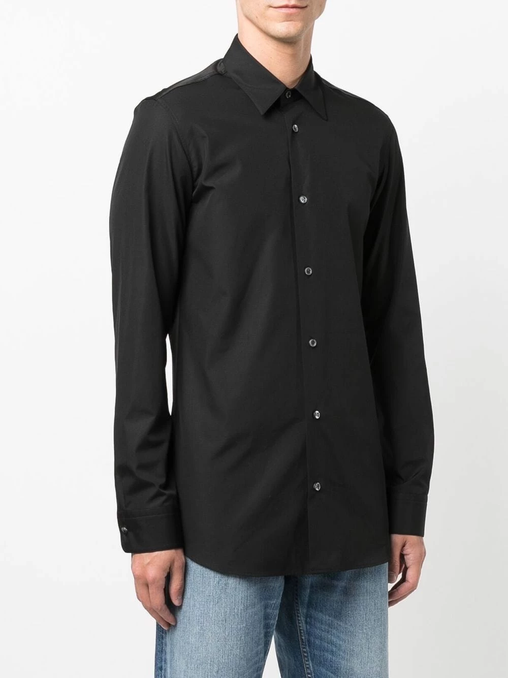 Alexander McQueen Logo patch long sleeve shirt 3 Alexander McQueen logo-patch long-sleeve shirt