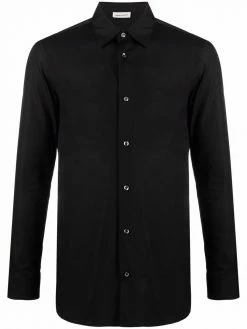 Alexander McQueen logo-patch long-sleeve shirt
