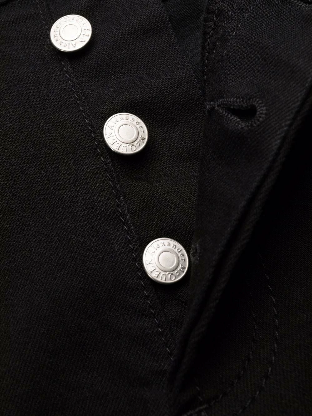 Alexander McQueen Logo print slim cut jeans 6 Alexander McQueen logo-print slim-cut jeans