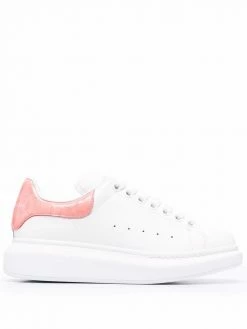 Alexander McQueen Oversized crocodile-embossed leather sneakers