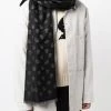 Alexander McQueen skull-print fringed scarf
