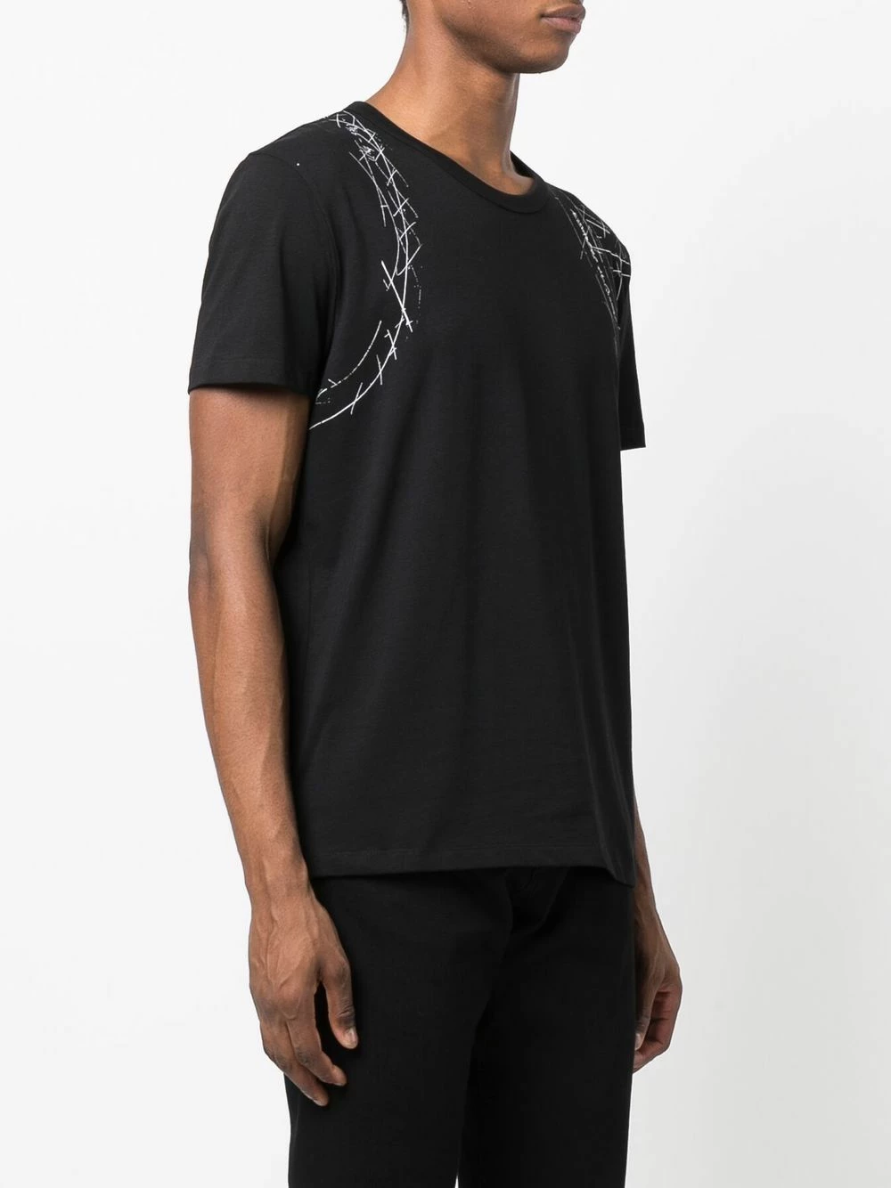 Alexander McQueen Illustrated print T shirt 3 Alexander McQueen illustrated-print T-shirt