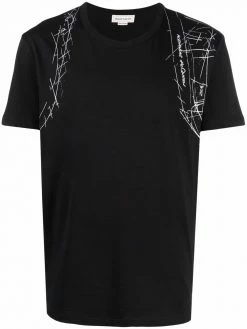 Alexander McQueen illustrated-print T-shirt