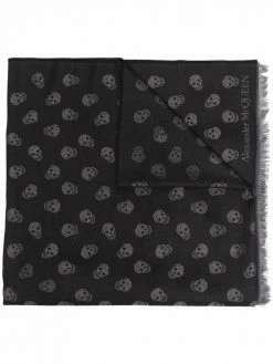 Alexander McQueen skull-print knitted scarf