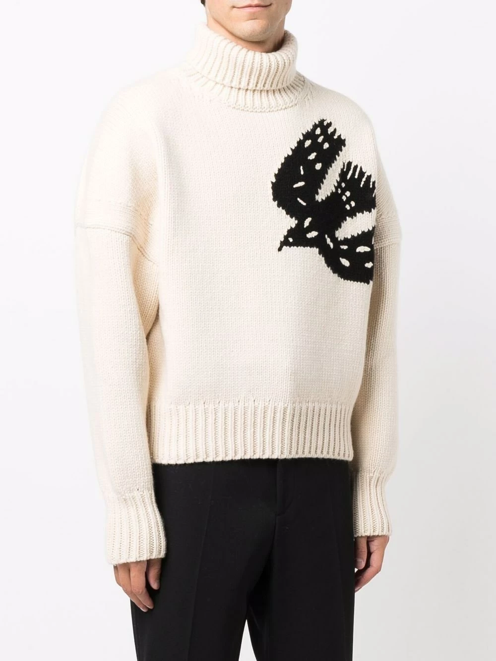 Alexander McQueen Intarsia pattern jumper 3 Alexander McQueen intarsia-pattern jumper