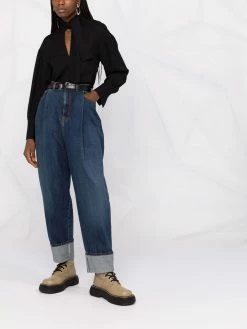 Alexander McQueen high-rise tapered jeans