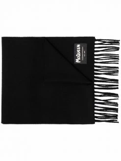 Alexander McQueen fringed wool scarf
