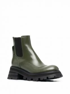 Alexander McQueen Wander ridged-sole leather boots