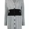 Alexander McQueen bi-colour cable knit cardigan