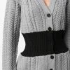 Alexander McQueen bi-colour cable knit cardigan