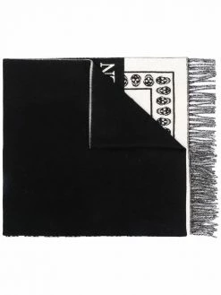 Alexander McQueen logo-print wool scarf