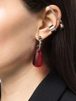 Alexander McQueen stone earring set