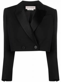 Alexander McQueen cropped double-breasted blazer