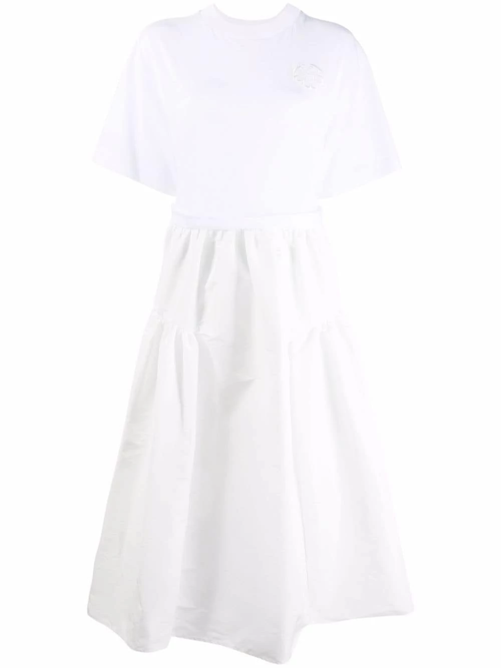 Alexander McQueen Embroidered motif short sleeve dress 1 Alexander McQueen embroidered-motif short-sleeve dress