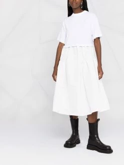 Alexander McQueen embroidered-motif short-sleeve dress