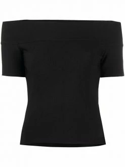 Alexander McQueen short-sleeve bardot top