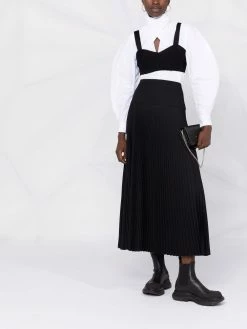 Alexander McQueen knitted wool-blend bra top