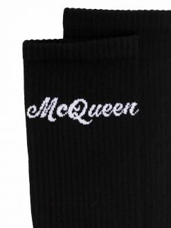 Alexander McQueen logo knitted socks