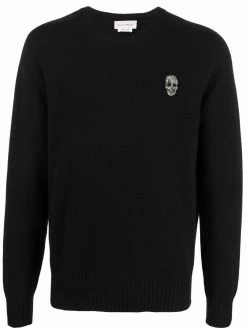 Alexander McQueen skull-embroidered cashmere jumper