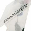 Alexander McQueen logo floral embroidered scarf