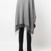 Alexander McQueen logo-trim knitted cape