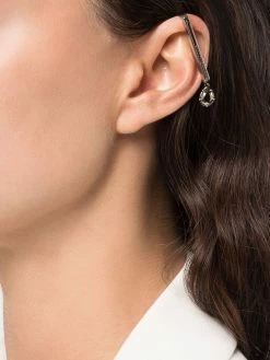 Alexander McQueen engraved-logo cuff earring