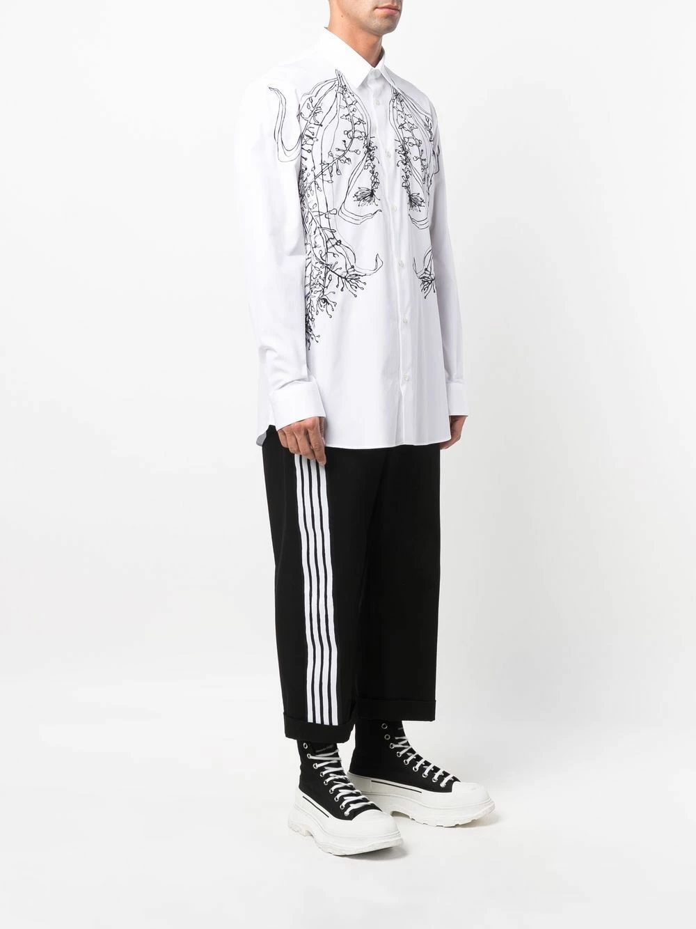 Alexander McQueen Meadow embroidered cotton shirt 3 Alexander McQueen Meadow-embroidered cotton shirt
