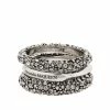 Alexander McQueen set of three crystal-embellished rings