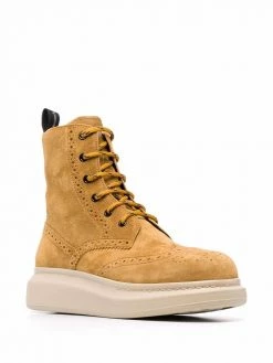 Alexander McQueen brogue-detail suede boots