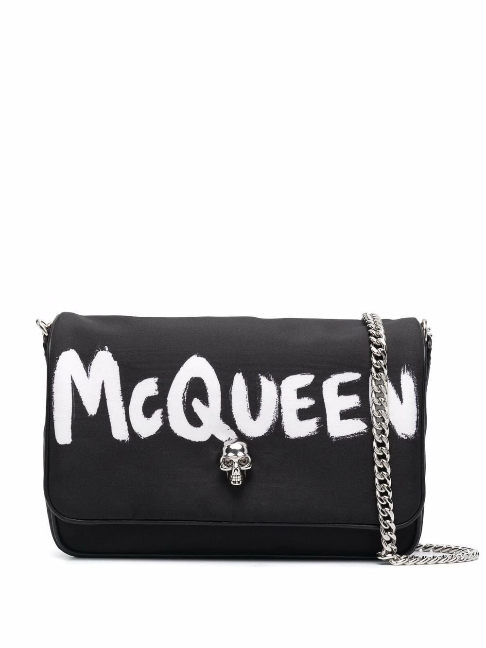 Alexander McQueen Logo graffiti print crossbody bag 1 Alexander McQueen logo-graffiti-print crossbody bag