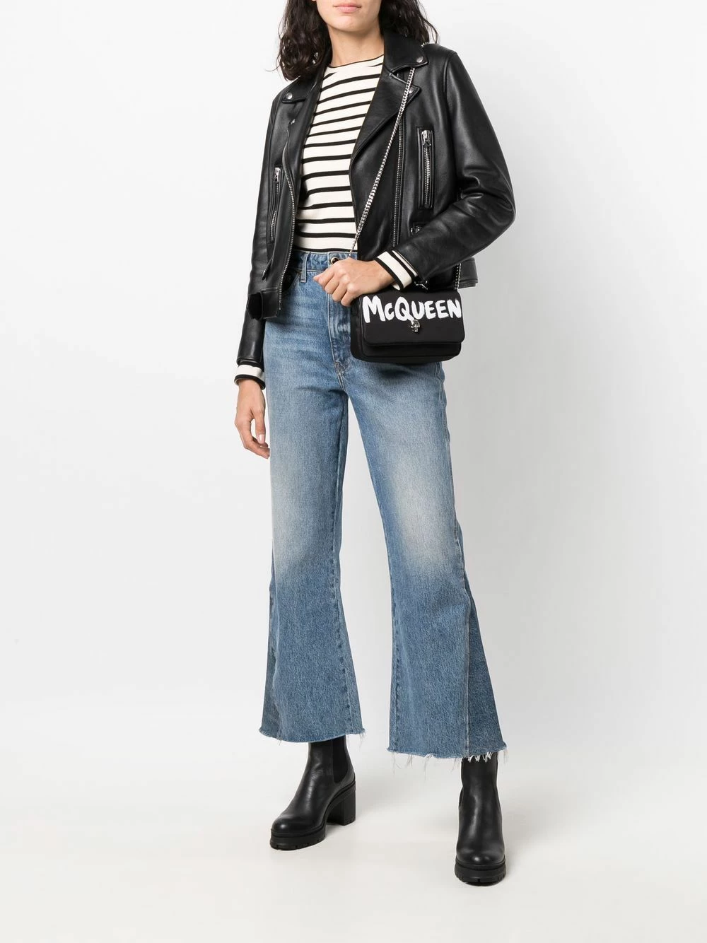 Alexander McQueen Logo graffiti print crossbody bag 2 Alexander McQueen logo-graffiti-print crossbody bag