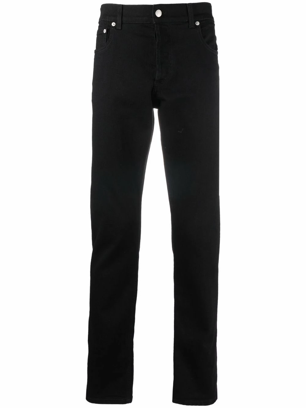 Alexander McQueen Logo embroidered skinny jeans 1 Alexander McQueen logo-embroidered skinny jeans